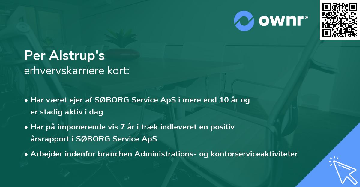 Per Alstrup's erhvervskarriere kort