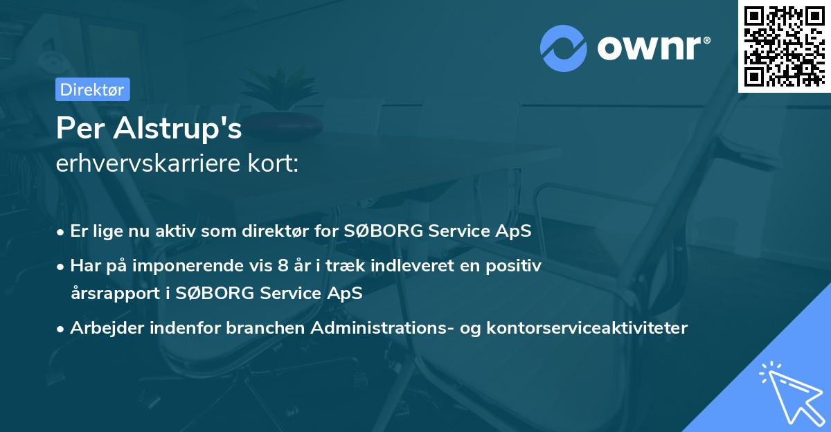 Per Alstrup's erhvervskarriere kort