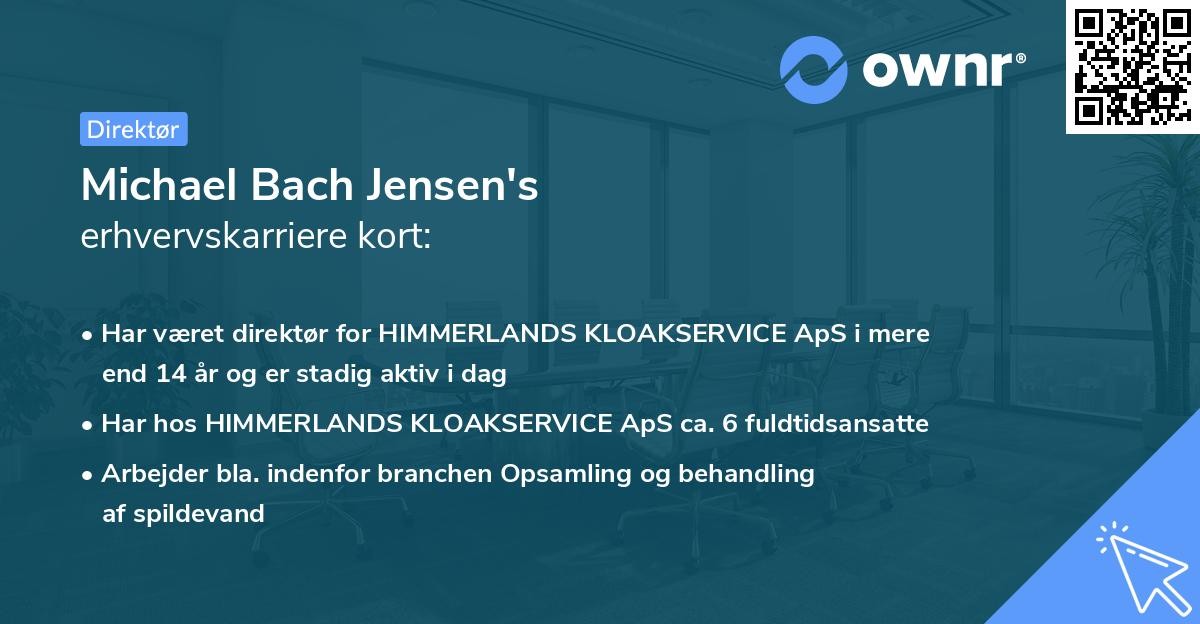 Michael Bach Jensen's erhvervskarriere kort