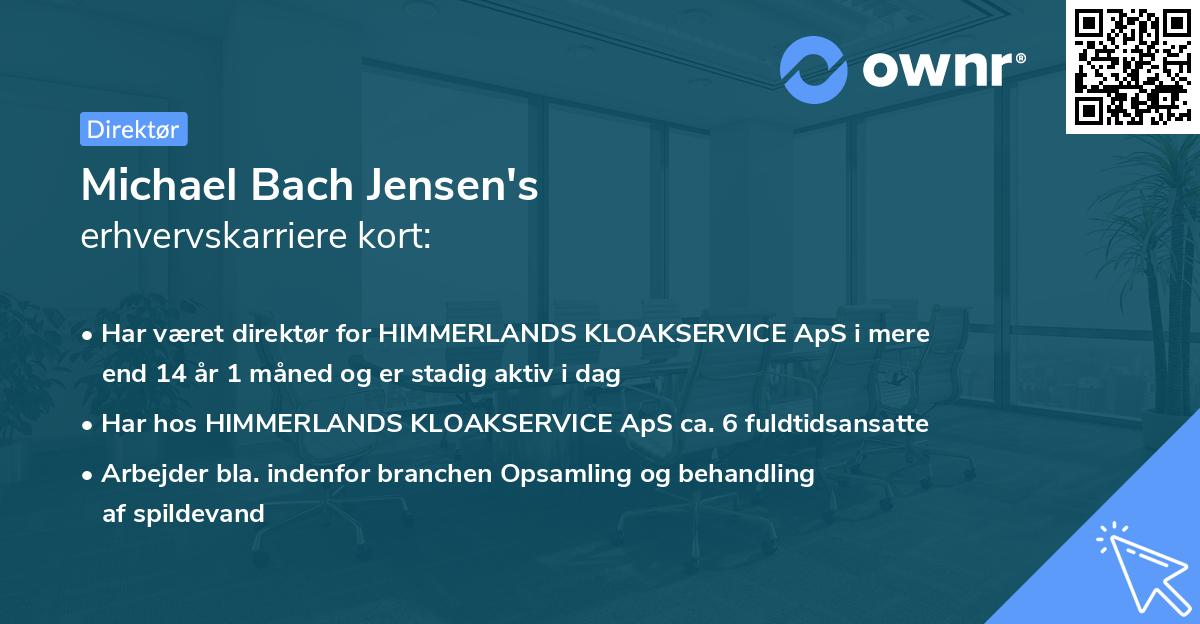 Michael Bach Jensen's erhvervskarriere kort