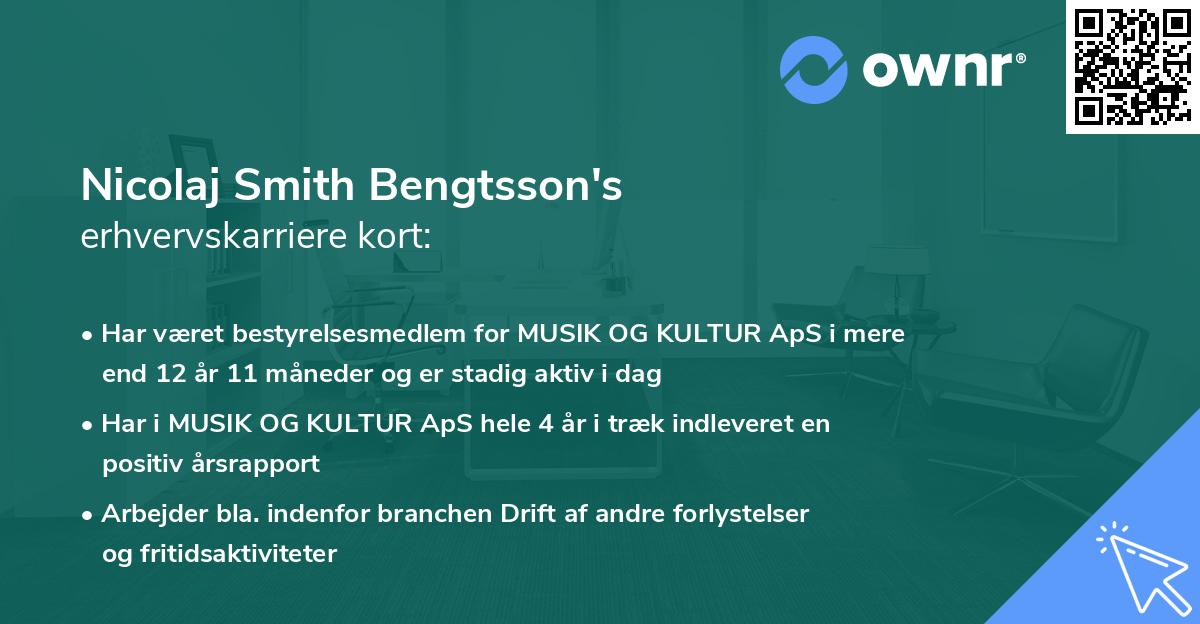 Nicolaj Smith Bengtsson's erhvervskarriere kort