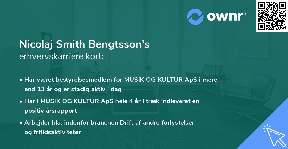 Nicolaj Smith Bengtsson's erhvervskarriere kort