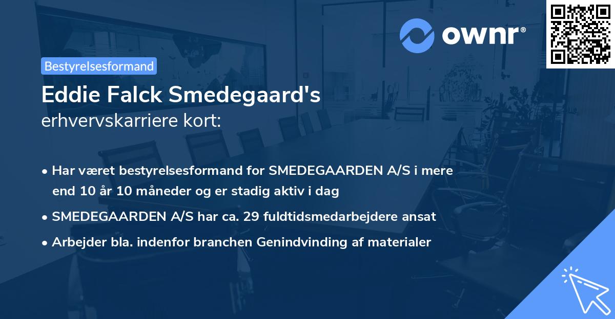 Eddie Falck Smedegaard's erhvervskarriere kort