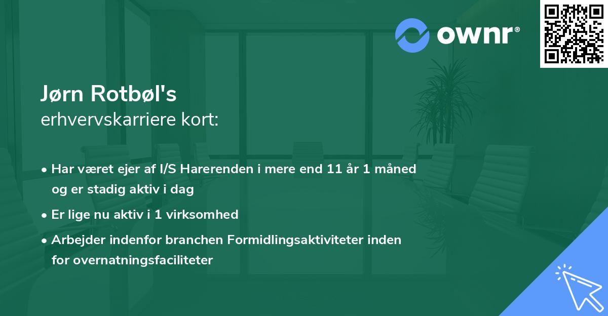 Jørn Rotbøl's erhvervskarriere kort