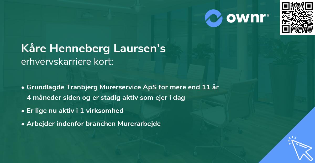 Kåre Henneberg Laursen's erhvervskarriere kort