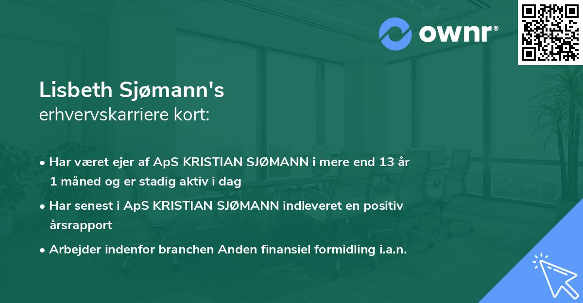 Lisbeth Sjømann's erhvervskarriere kort