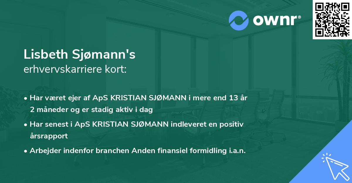 Lisbeth Sjømann's erhvervskarriere kort