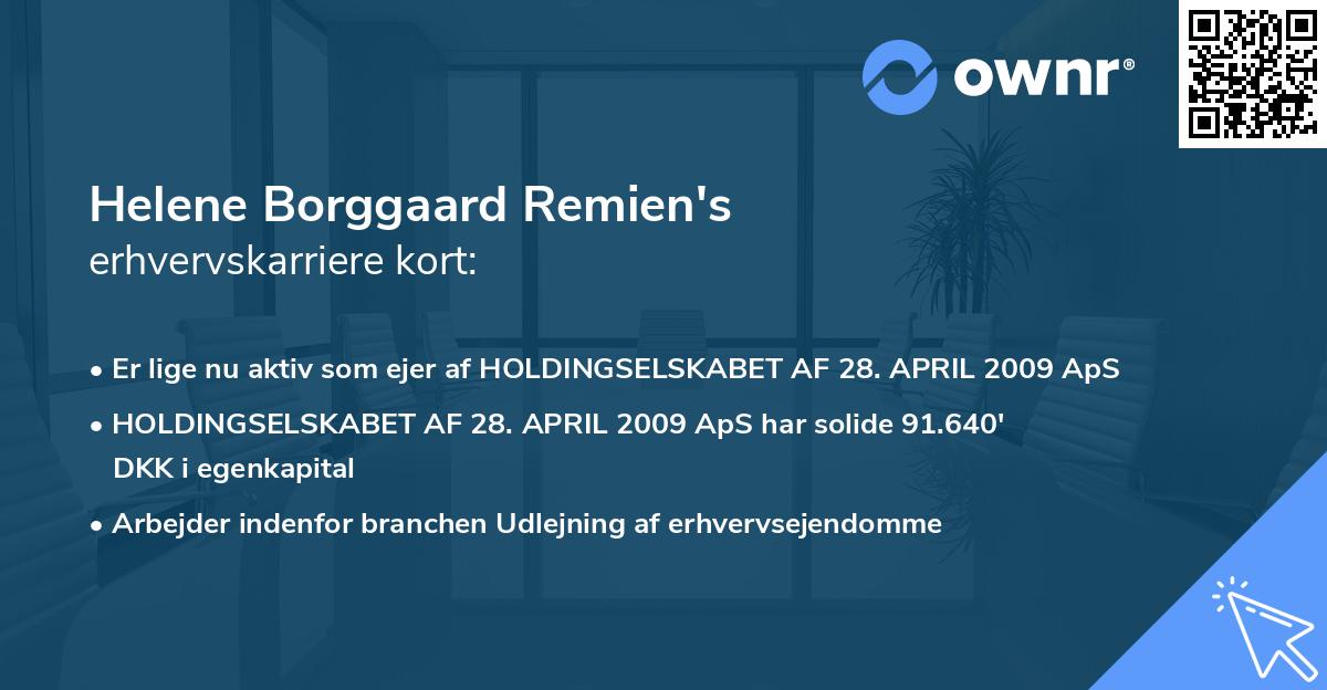 Helene Borggaard Remien's erhvervskarriere kort