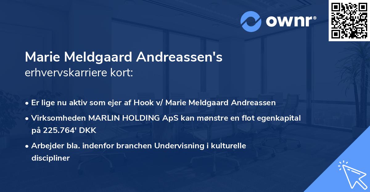 Marie Meldgaard Andreassen's erhvervskarriere kort