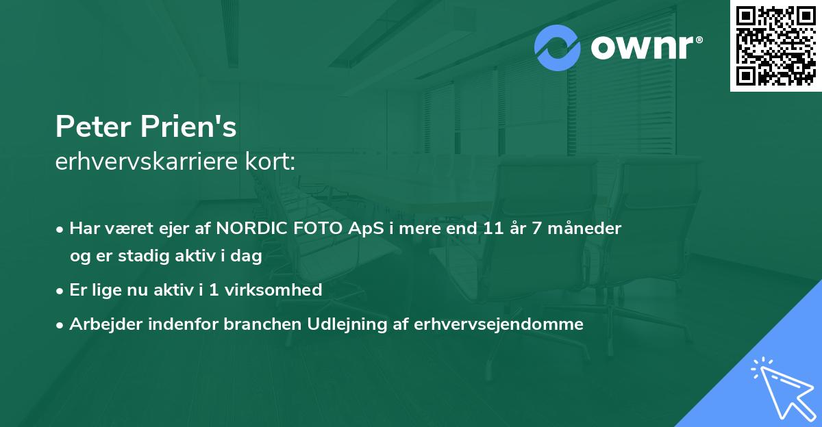 Peter Prien's erhvervskarriere kort