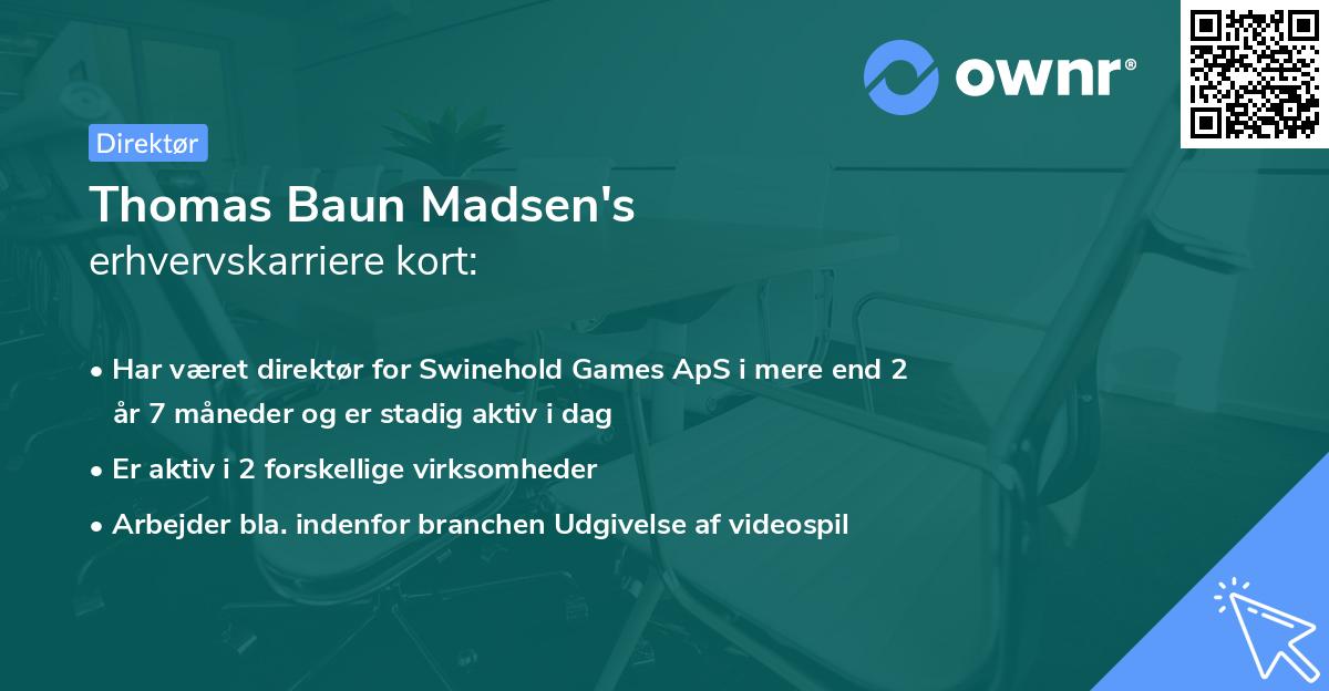 Thomas Baun Madsen's erhvervskarriere kort