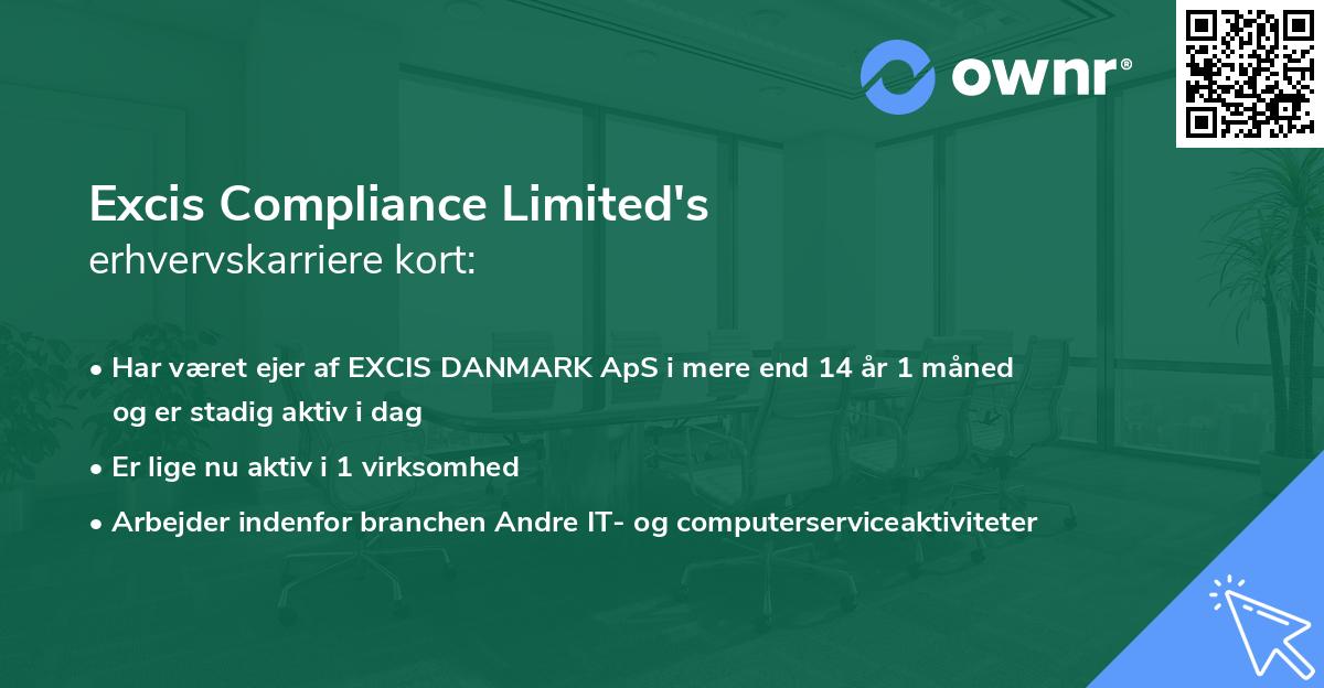 Excis Compliance Limited's erhvervskarriere kort