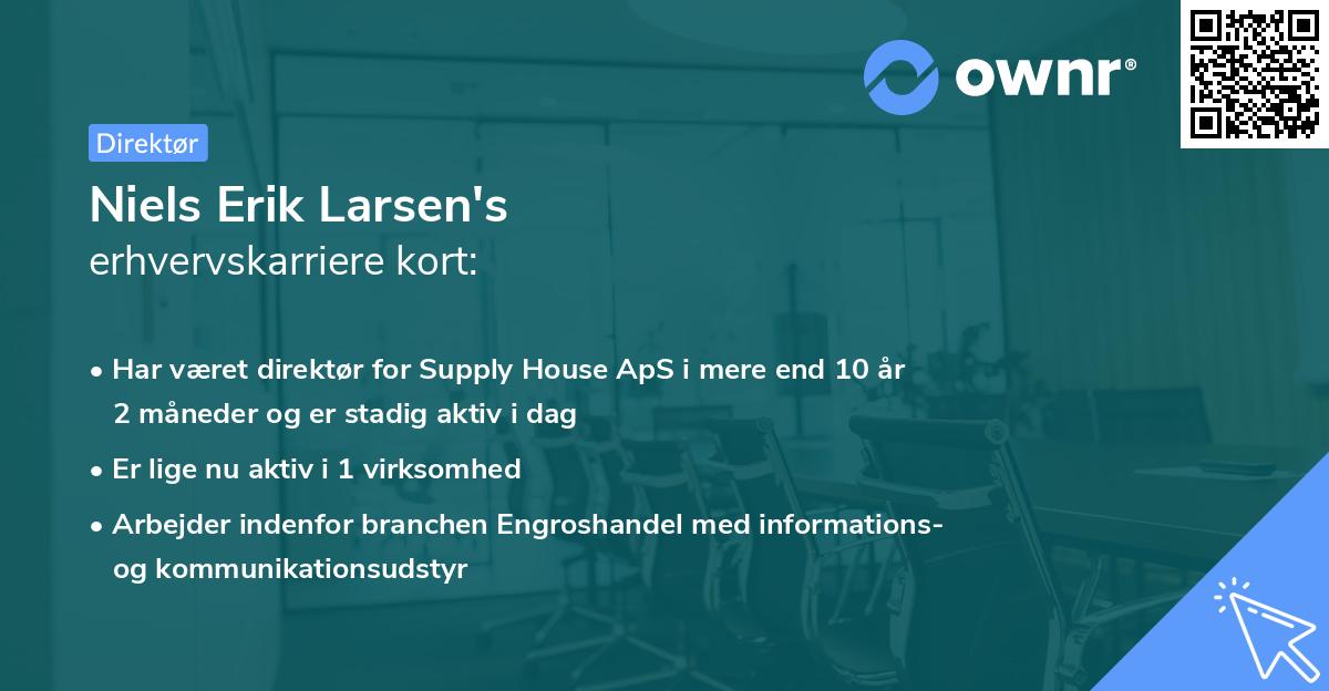 Niels Erik Larsen's erhvervskarriere kort