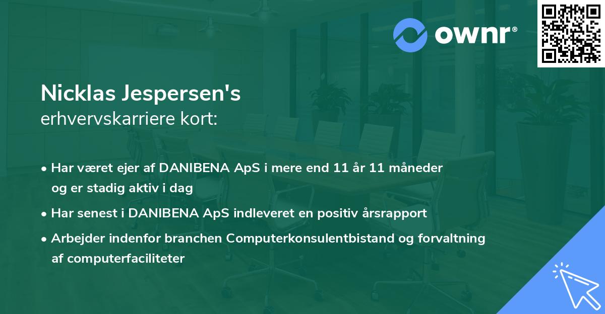 Nicklas Jespersen's erhvervskarriere kort