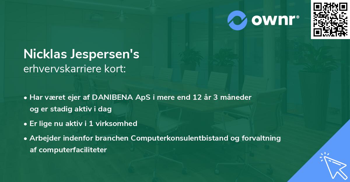 Nicklas Jespersen's erhvervskarriere kort