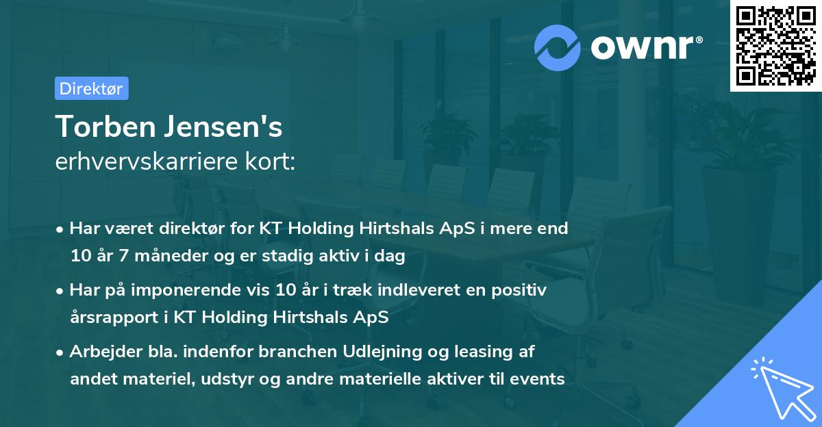 Torben Jensen's erhvervskarriere kort