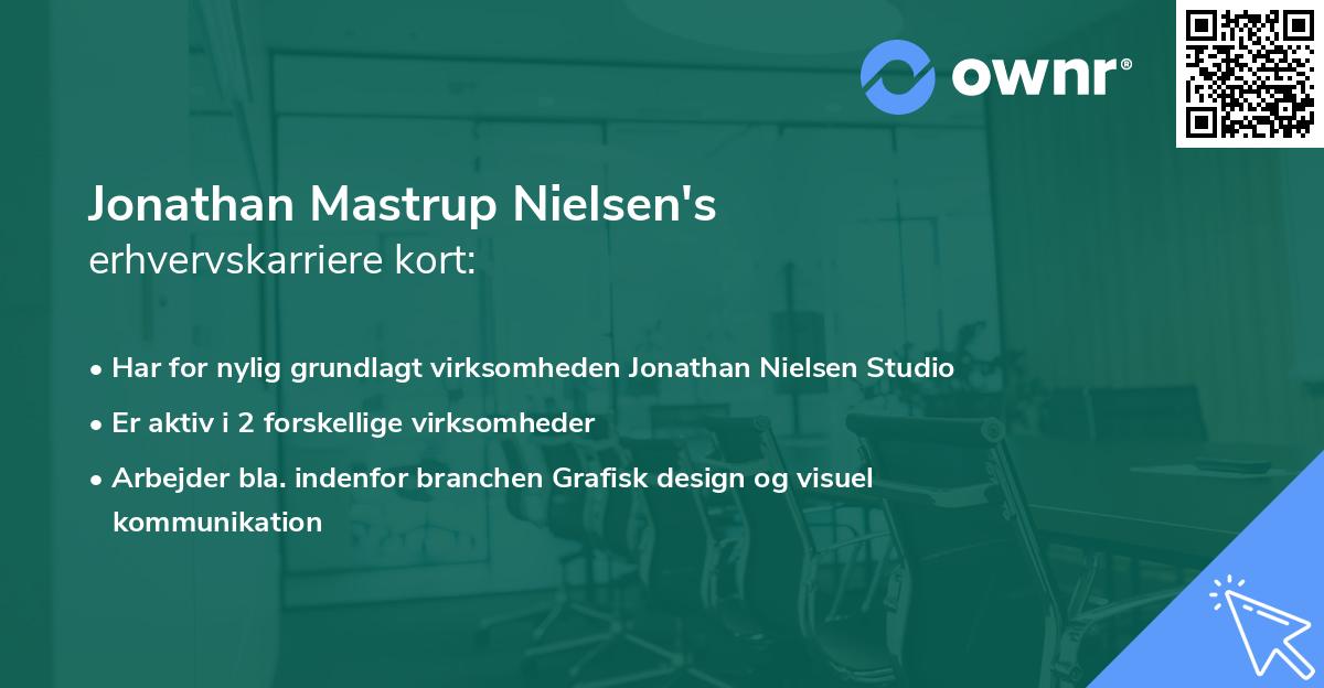 Jonathan Mastrup Nielsen's erhvervskarriere kort