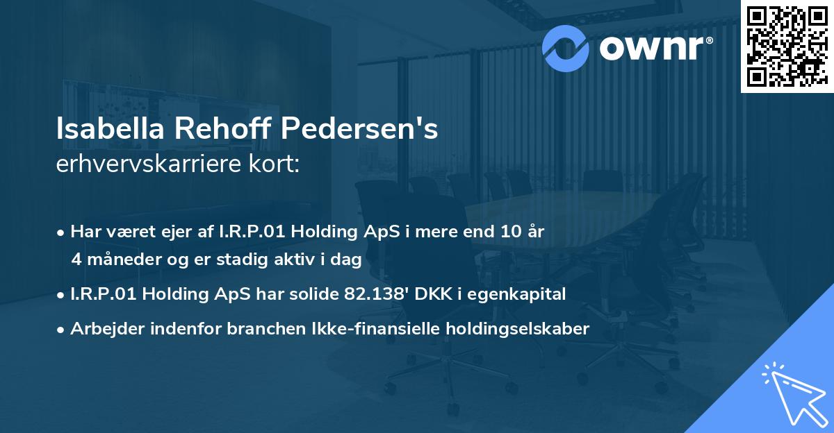 Isabella Rehoff Pedersen's erhvervskarriere kort