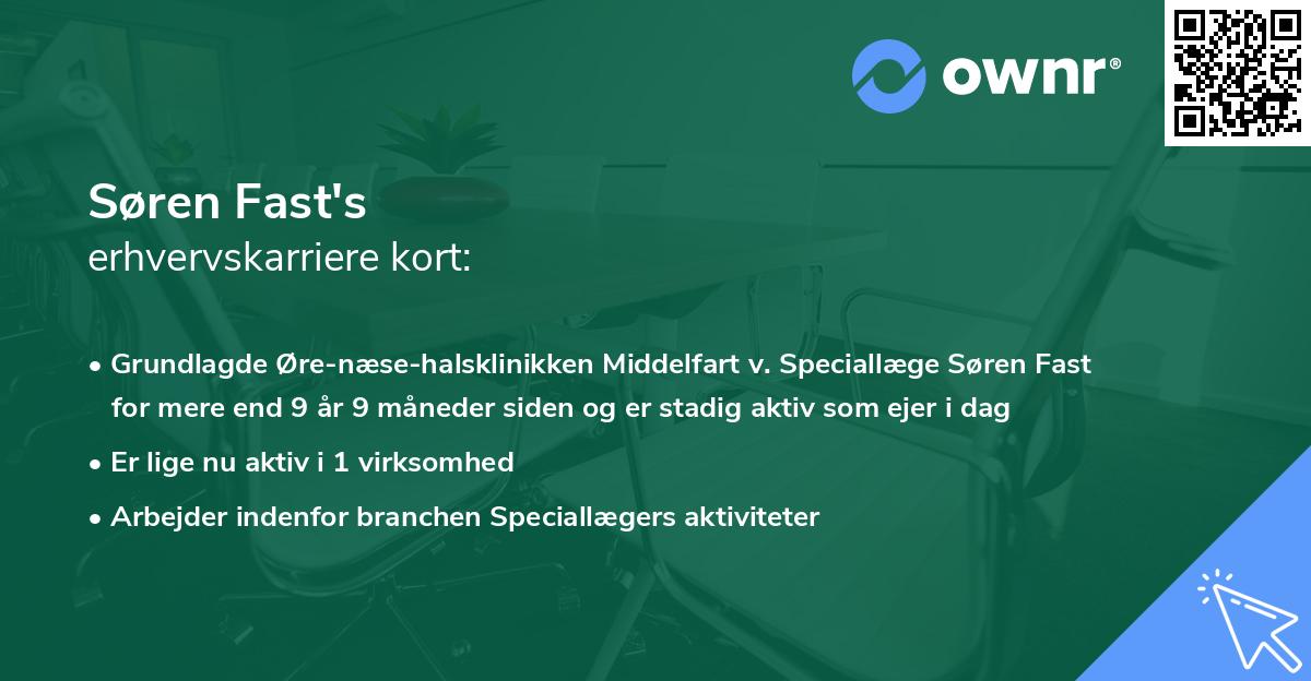 Søren Fast's erhvervskarriere kort