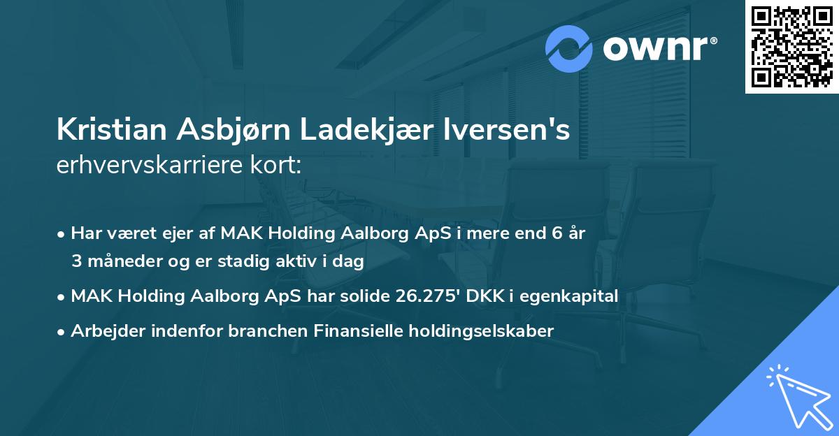 Kristian Asbjørn Ladekjær Iversen's erhvervskarriere kort