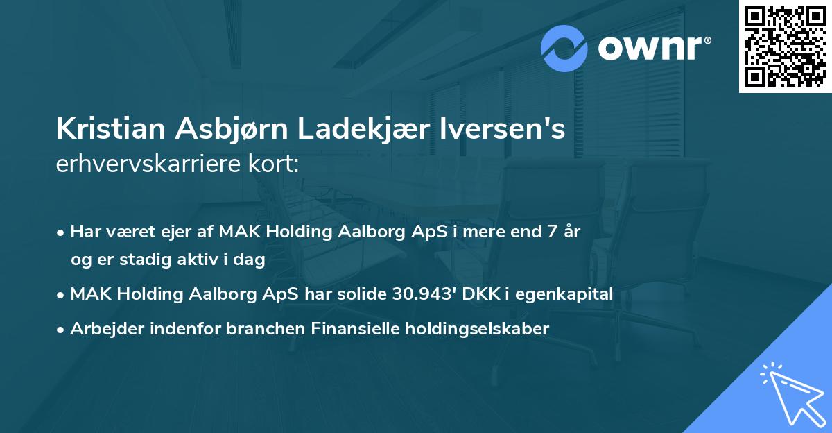 Kristian Asbjørn Ladekjær Iversen's erhvervskarriere kort