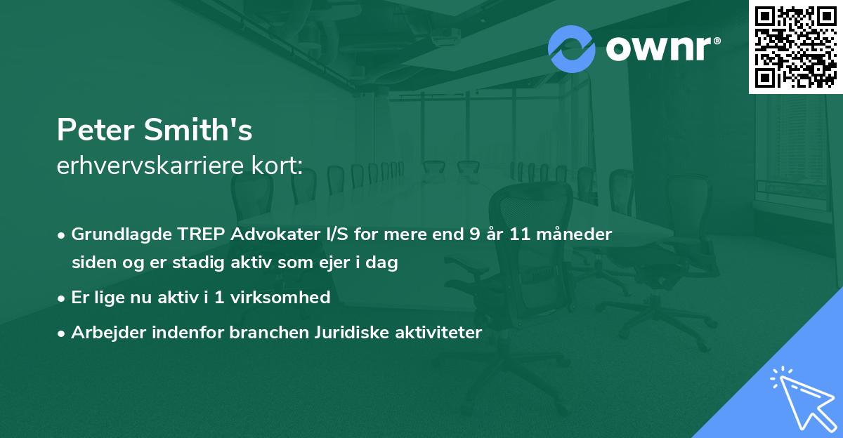 Peter Smith's erhvervskarriere kort
