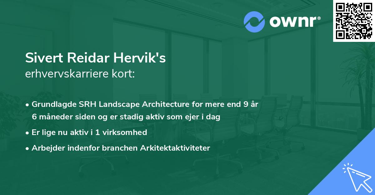 Sivert Reidar Hervik's erhvervskarriere kort
