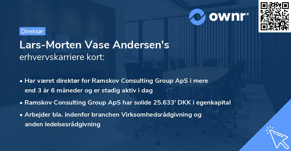 Lars-Morten Vase Andersen's erhvervskarriere kort