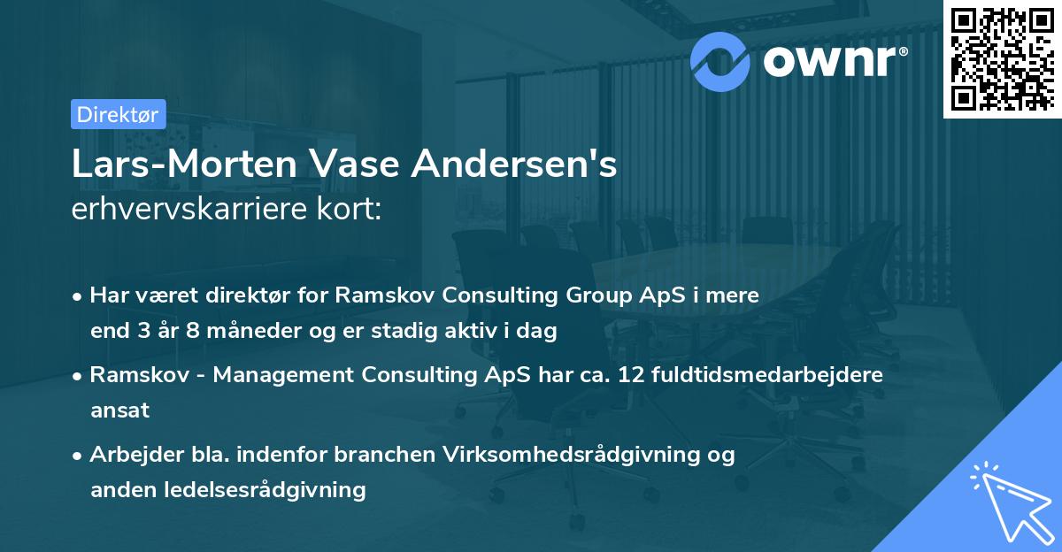 Lars-Morten Vase Andersen's erhvervskarriere kort
