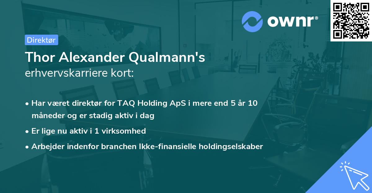 Thor Alexander Qualmann's erhvervskarriere kort
