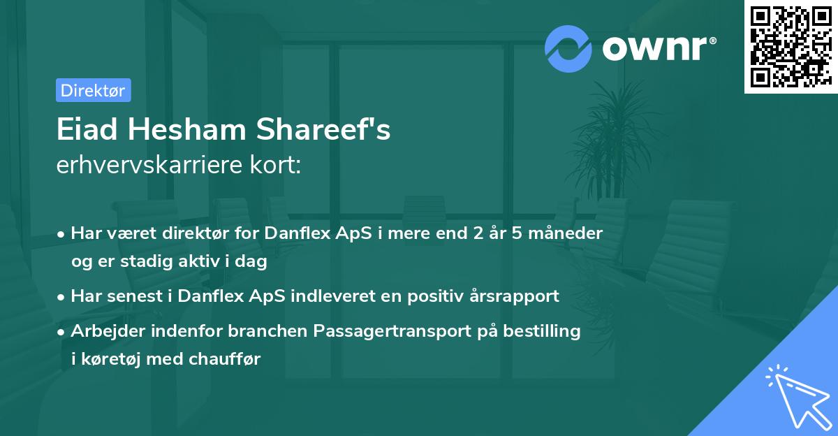 Eiad Hesham Shareef's erhvervskarriere kort