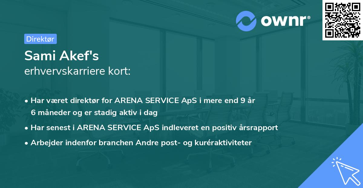 Sami Akef's erhvervskarriere kort