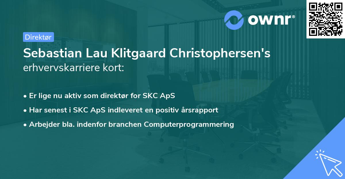 Sebastian Lau Klitgaard Christophersen's erhvervskarriere kort