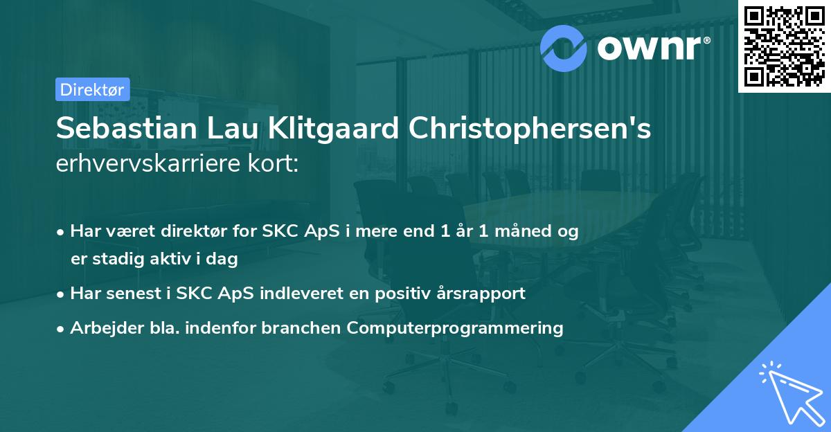 Sebastian Lau Klitgaard Christophersen's erhvervskarriere kort
