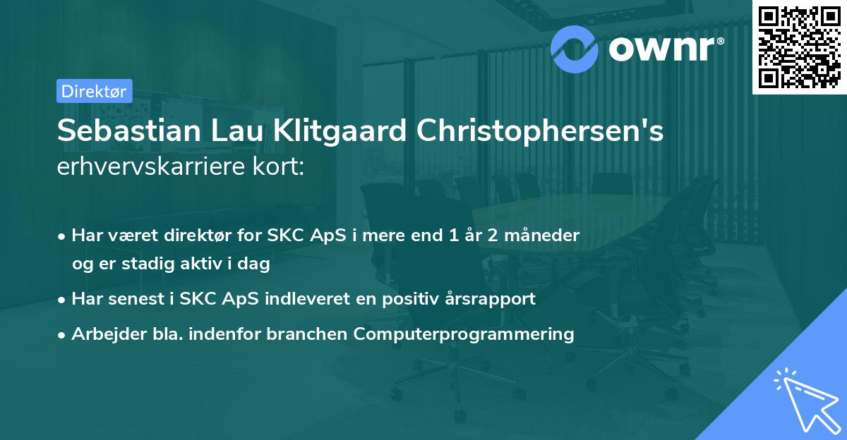 Sebastian Lau Klitgaard Christophersen's erhvervskarriere kort