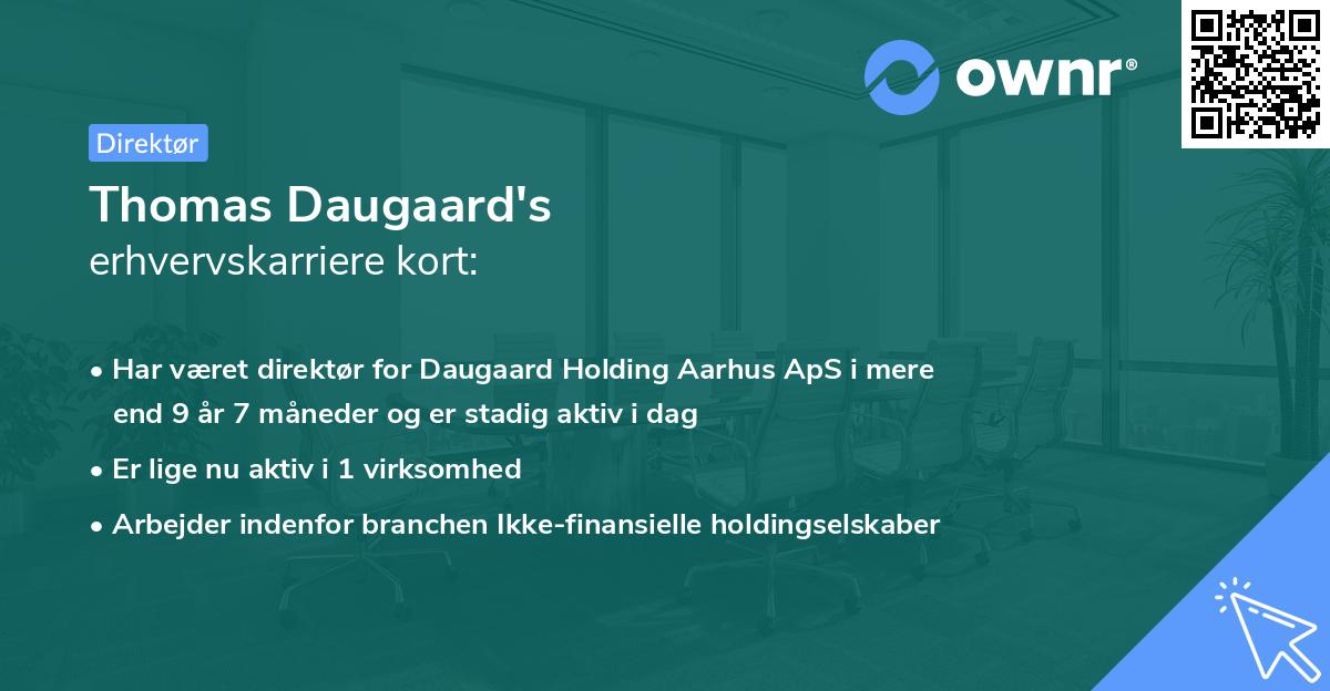 Thomas Daugaard's erhvervskarriere kort