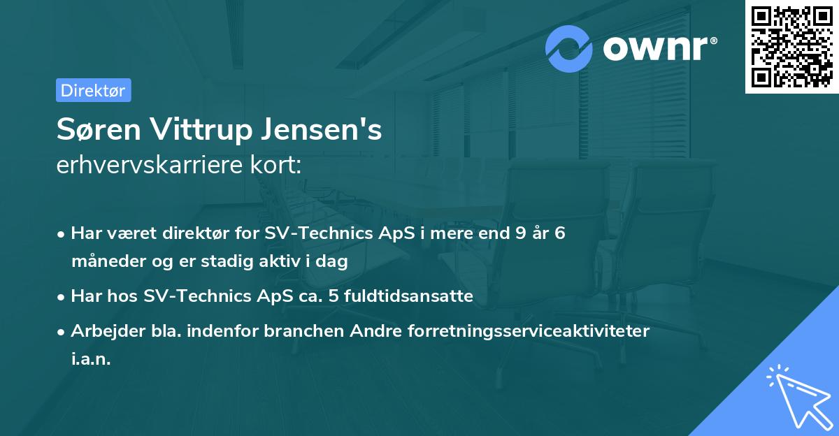 Søren Vittrup Jensen's erhvervskarriere kort