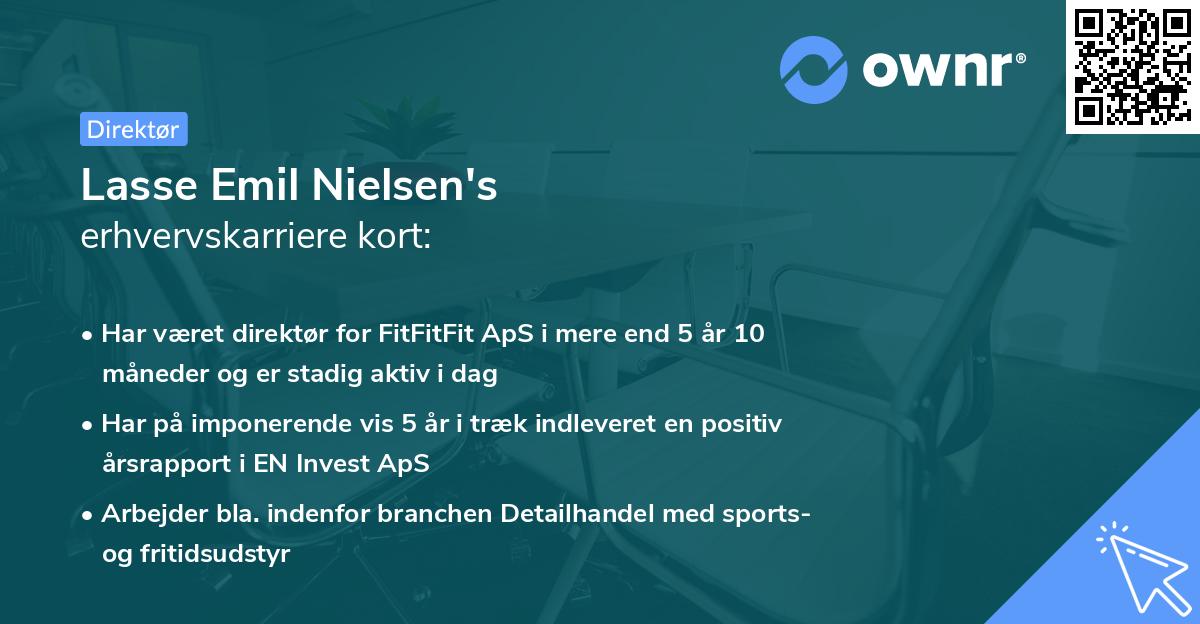 Lasse Emil Nielsen's erhvervskarriere kort
