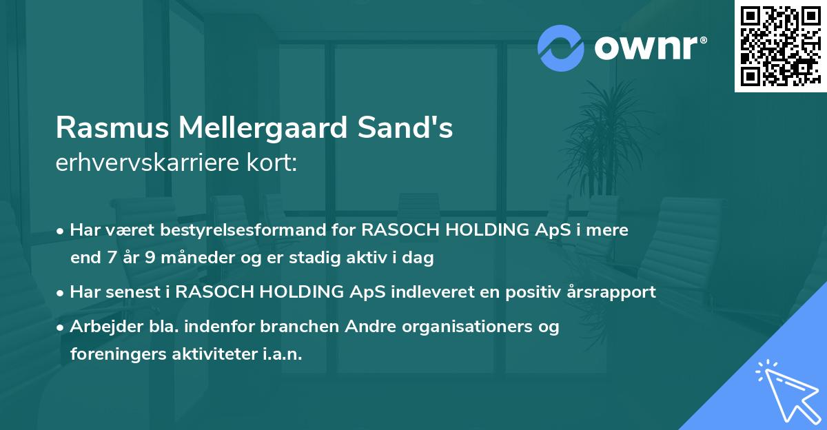 Rasmus Mellergaard Sand's erhvervskarriere kort