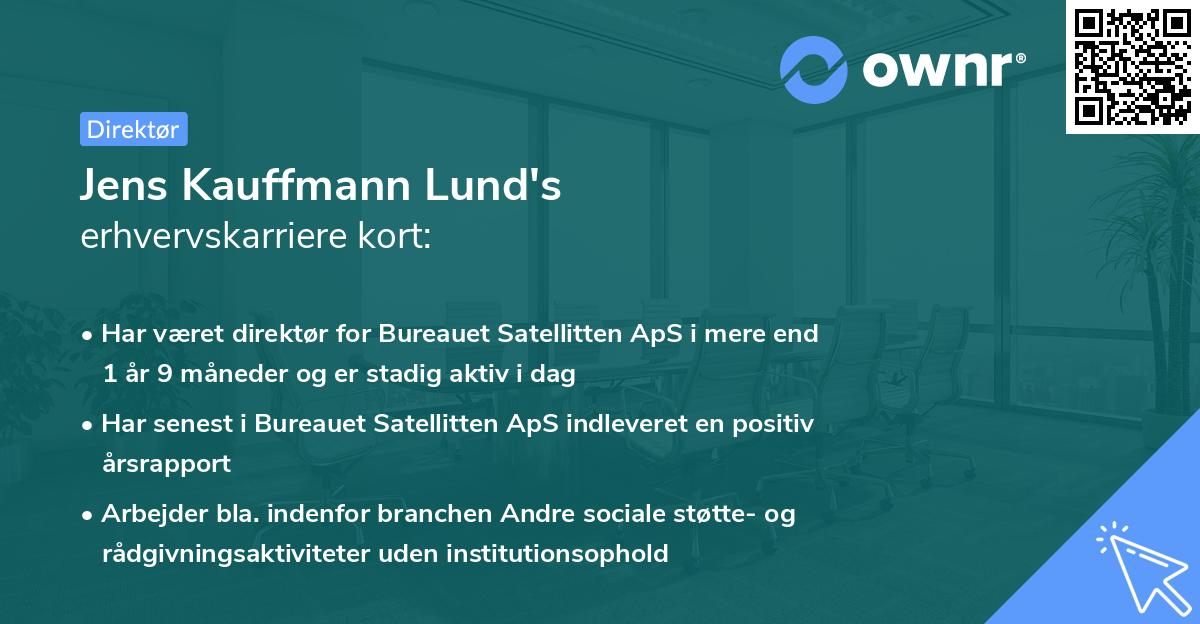 Jens Kauffmann Lund's erhvervskarriere kort