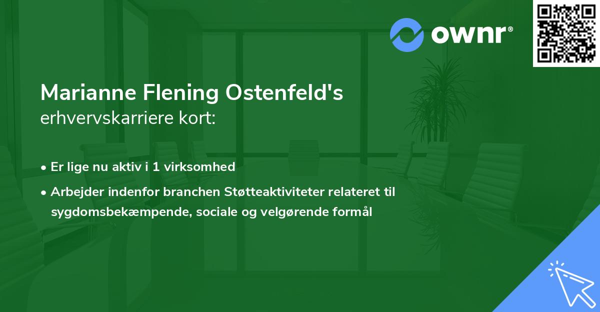 Marianne Flening Ostenfeld's erhvervskarriere kort