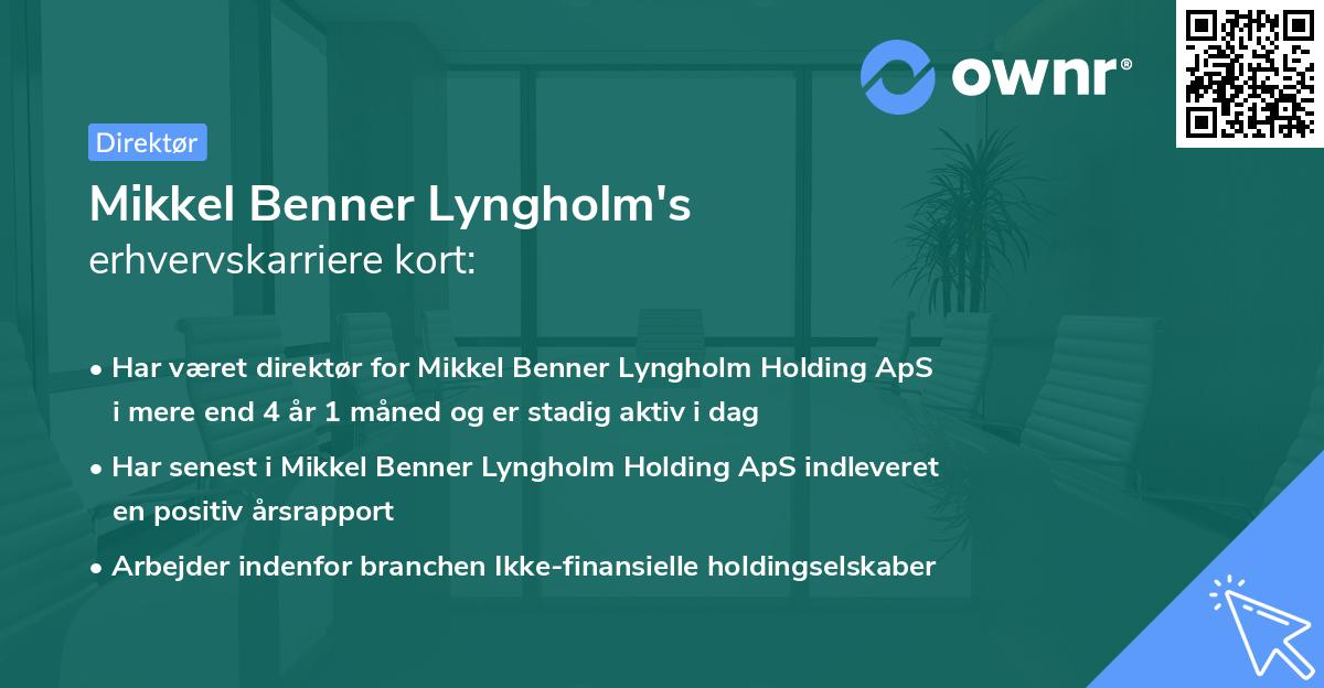 Mikkel Benner Lyngholm's erhvervskarriere kort