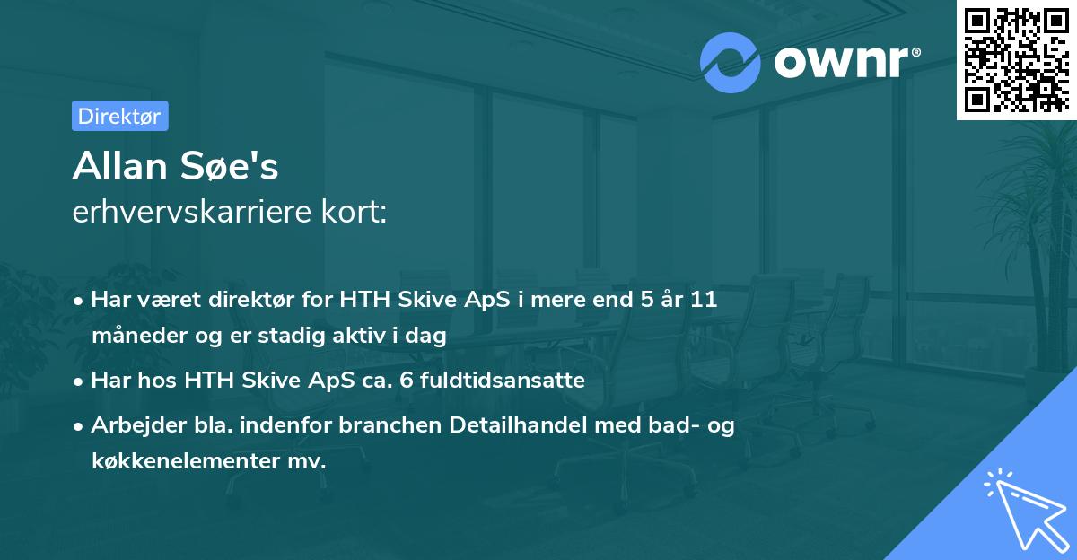 Allan Søe's erhvervskarriere kort