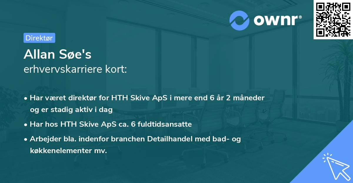 Allan Søe's erhvervskarriere kort