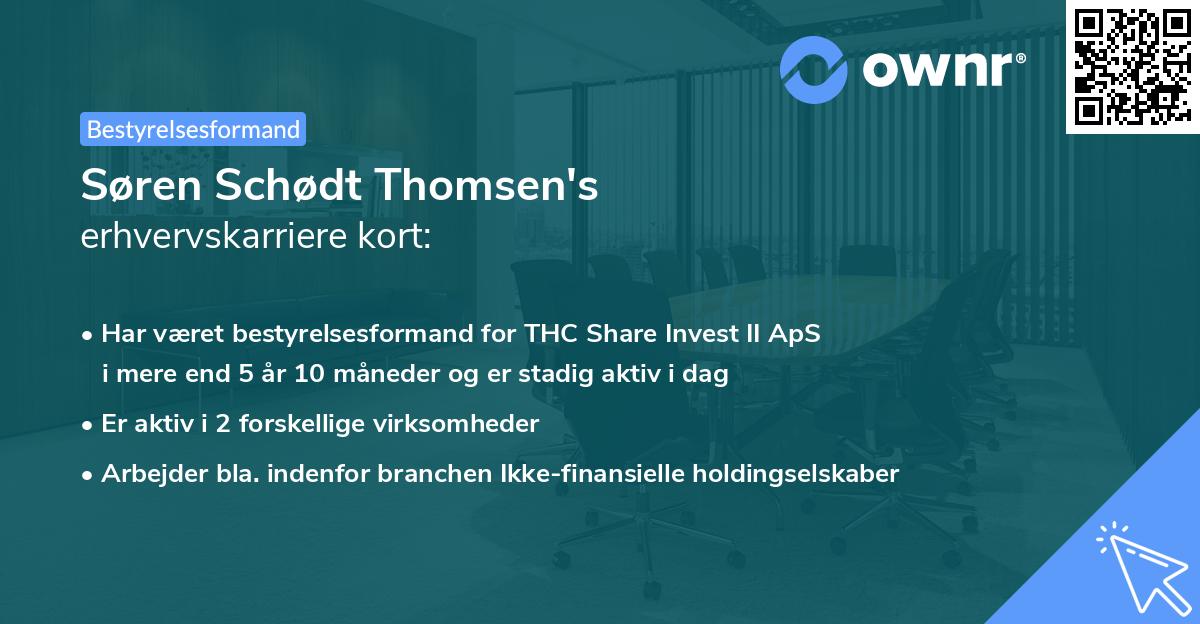 Søren Schødt Thomsen's erhvervskarriere kort