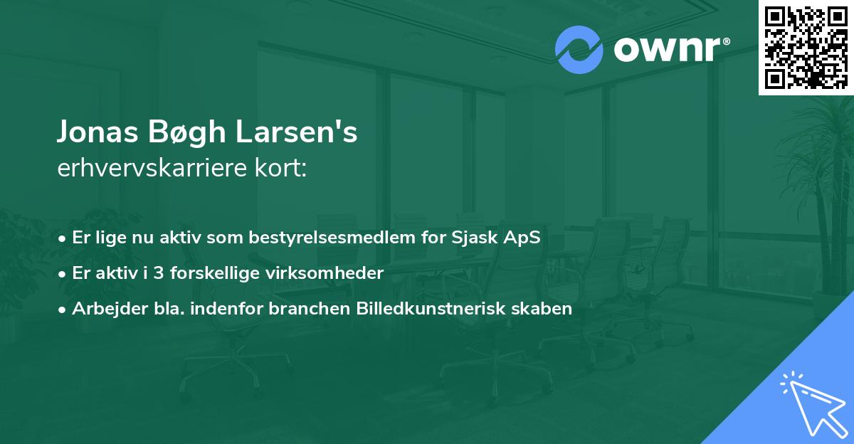 Jonas Bøgh Larsen's erhvervskarriere kort