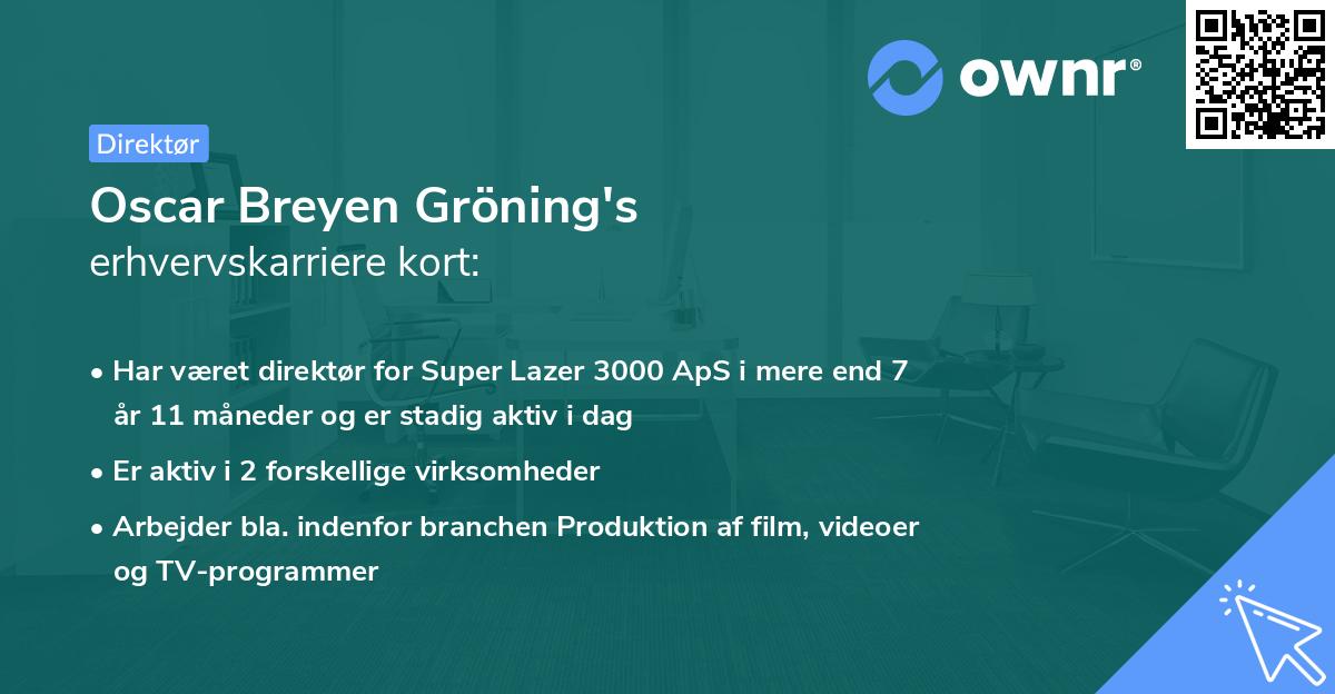 Oscar Breyen Gröning's erhvervskarriere kort