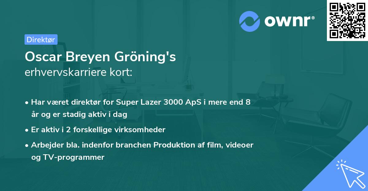 Oscar Breyen Gröning's erhvervskarriere kort