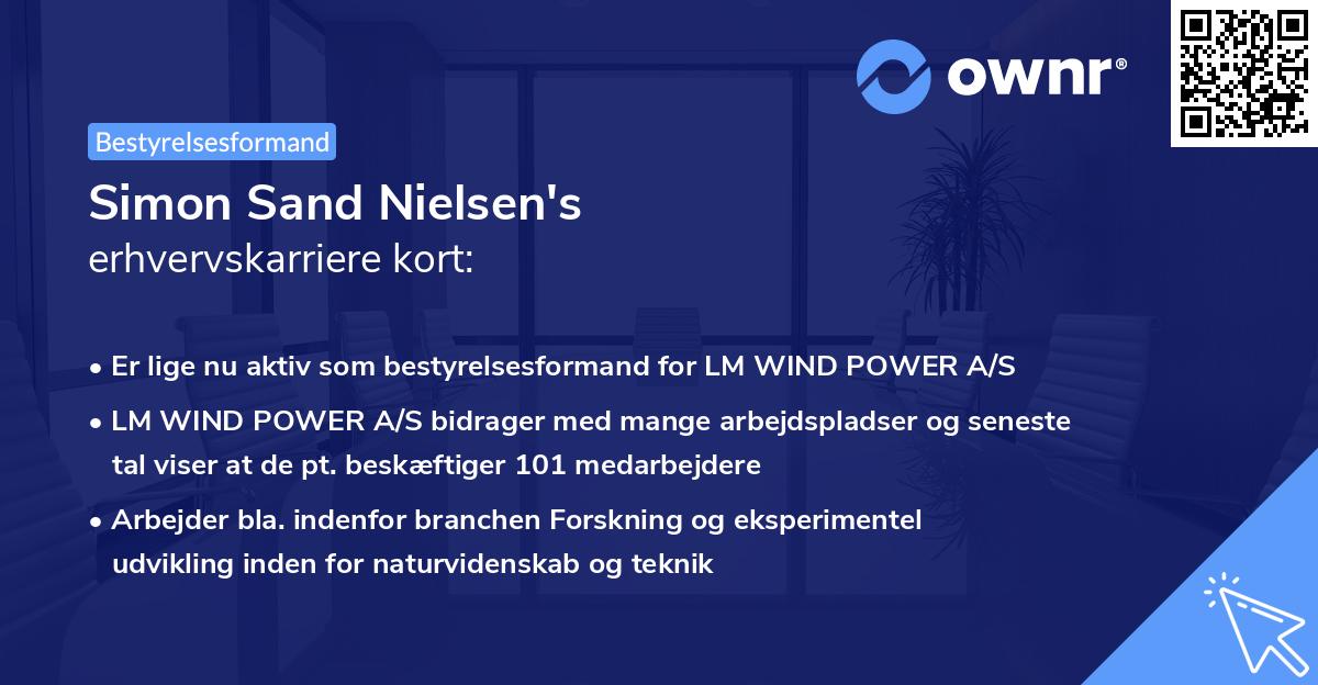 Simon Sand Nielsen's erhvervskarriere kort