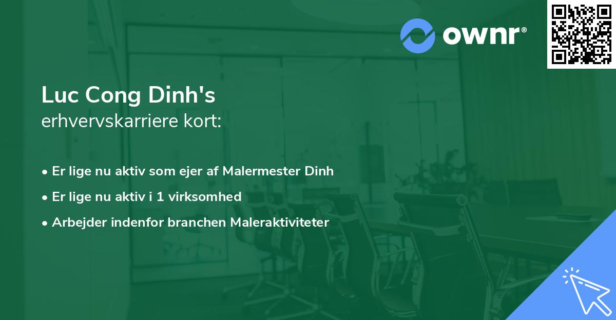 Luc Cong Dinh's erhvervskarriere kort